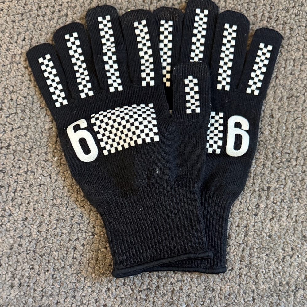 Black and White Checkered Men's Gloves